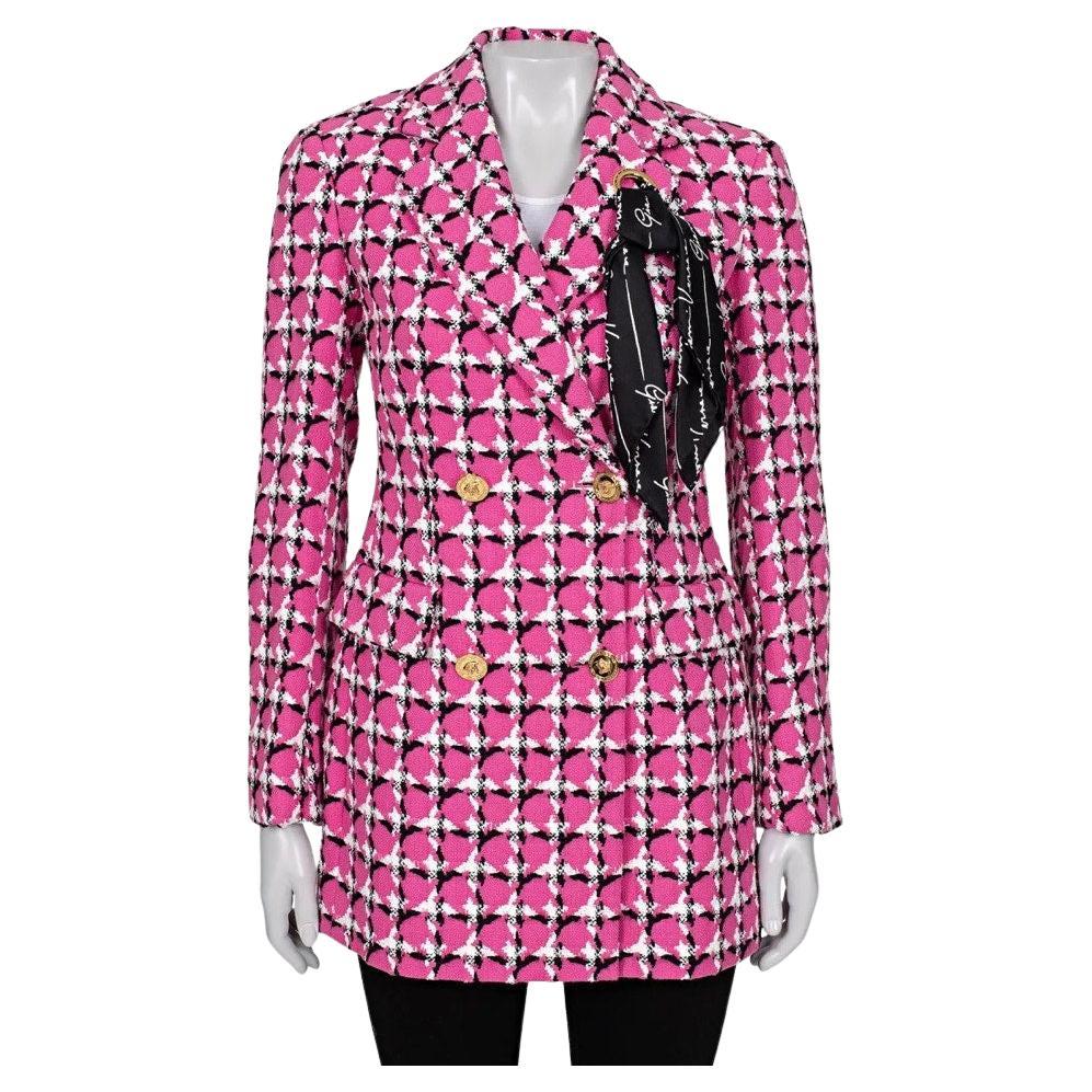 Versace rosa in misto cotone  Giacca con bottoni dorati Sz.38/XS