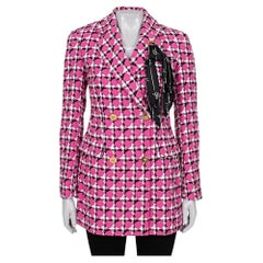 Versace rosa in misto cotone  Giacca con bottoni dorati Sz.38/XS