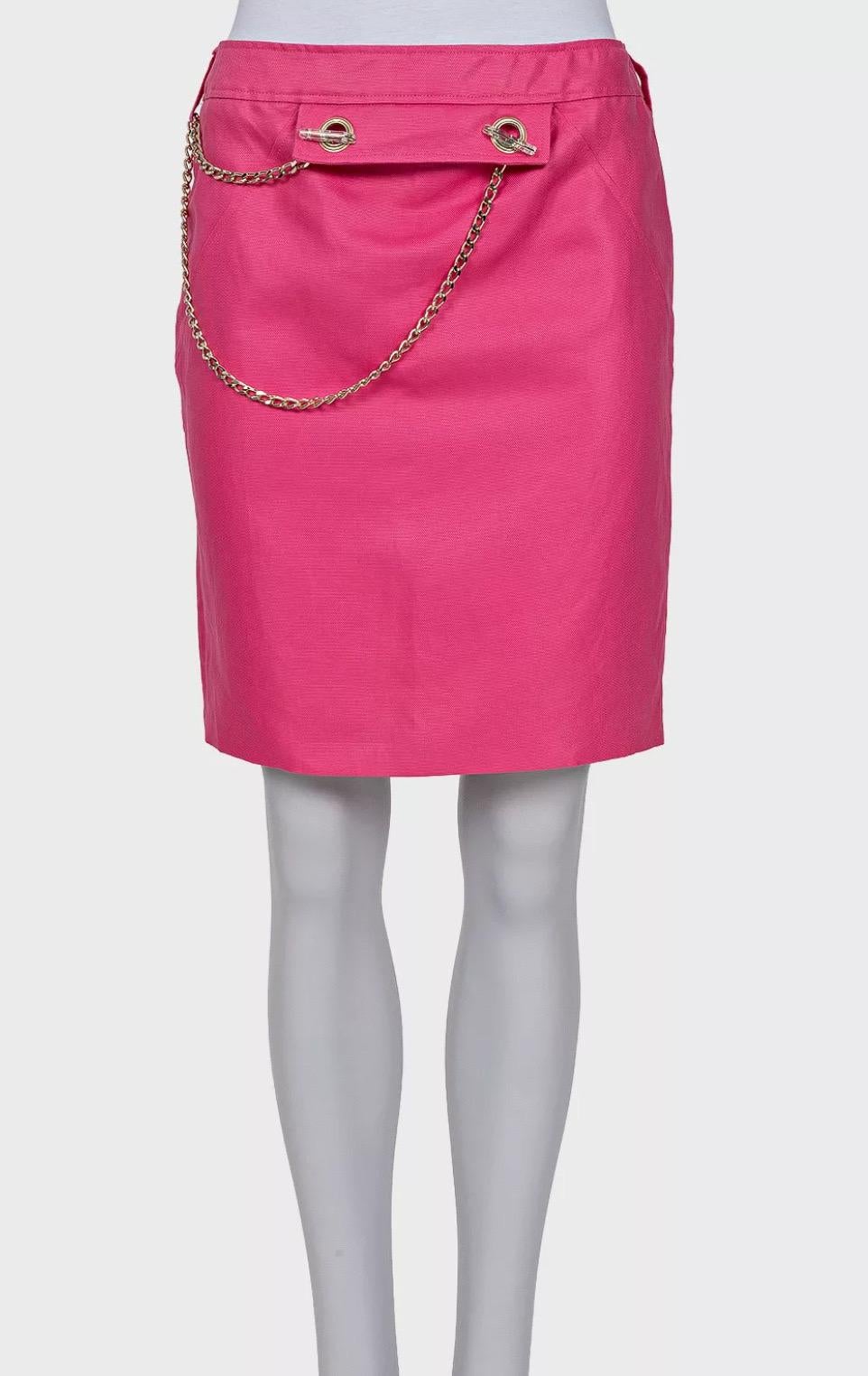 Traje Falda Versace Rosa Algodón - Talla S 38/40 en Excelente estado para la venta en Krakow, PL