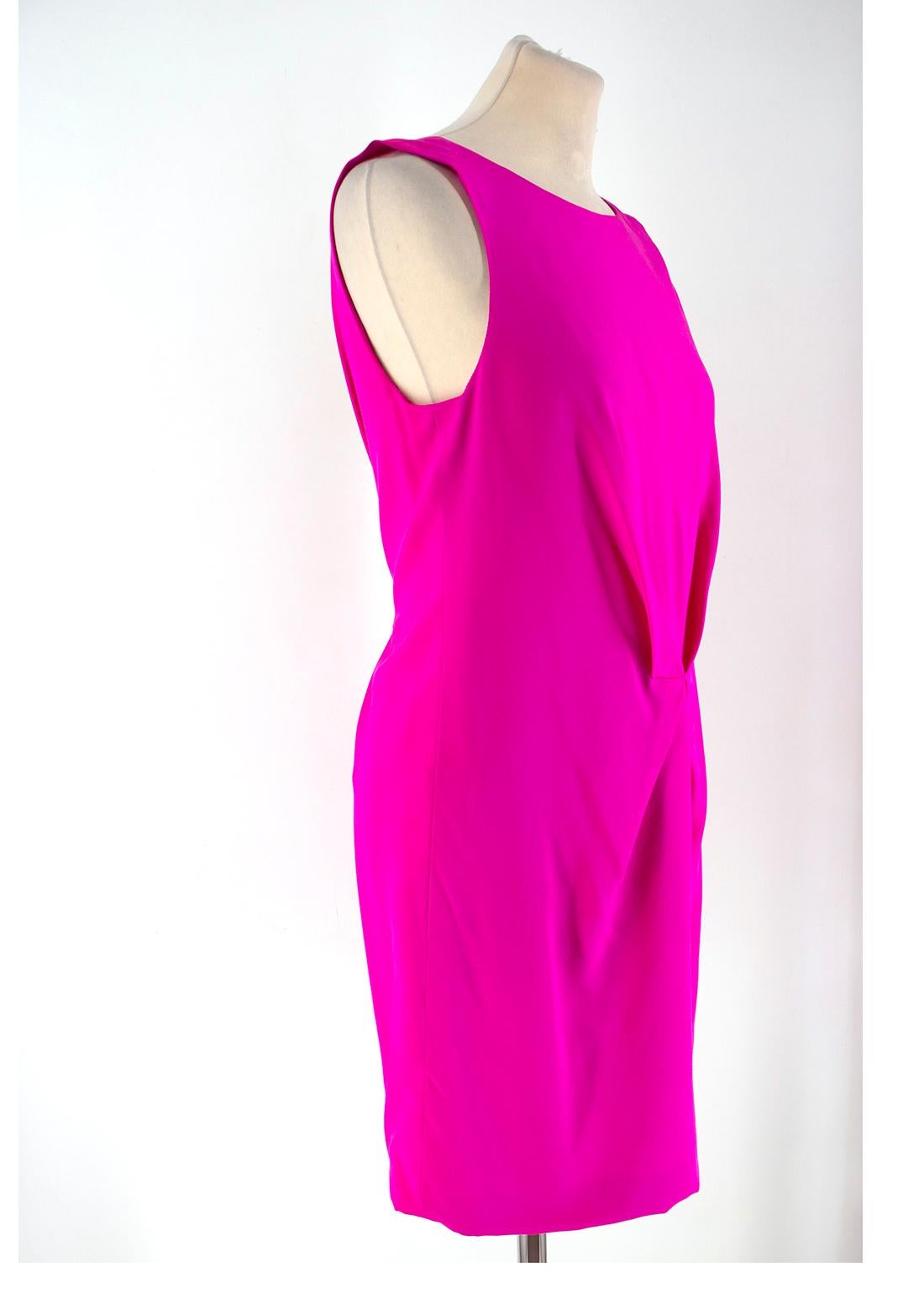 Versace Pink Gathered Dress

-Bright pink silk gathered dress
-Gathered at the waist
-Open back detailing
-Side zip closure
-Sleeveless mini dress

Please note, these items are pre-owned and may show signs of being stored even when unworn and