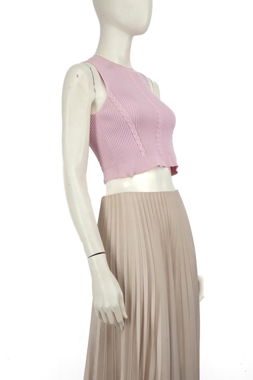 CONDITION is Good. Minor wear to the top is evident, there is discolouration around the front neckline, left shoulder and outer underarms of this used Versace designer resale item. Discolouration may need gentle hand wash contrary to dry clean