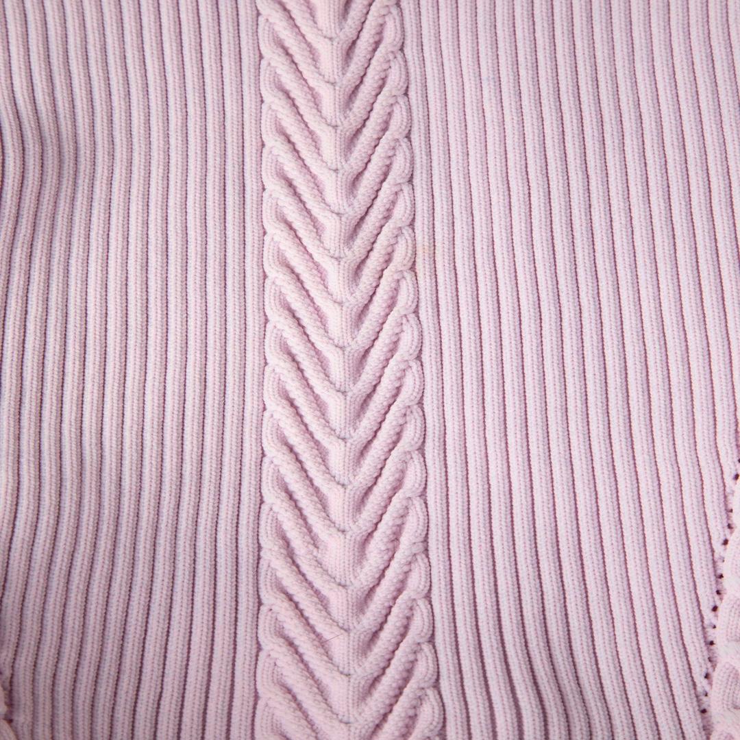 Versace Pink Knit Crop Top Size XS In Good Condition For Sale In London, GB