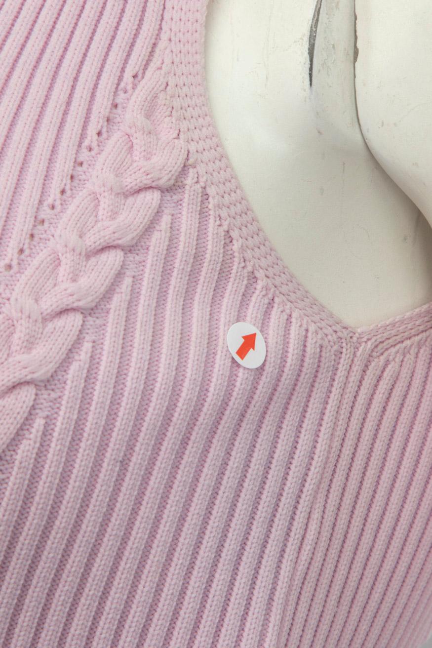 Versace Pink Knit Crop Top Size XS For Sale 2