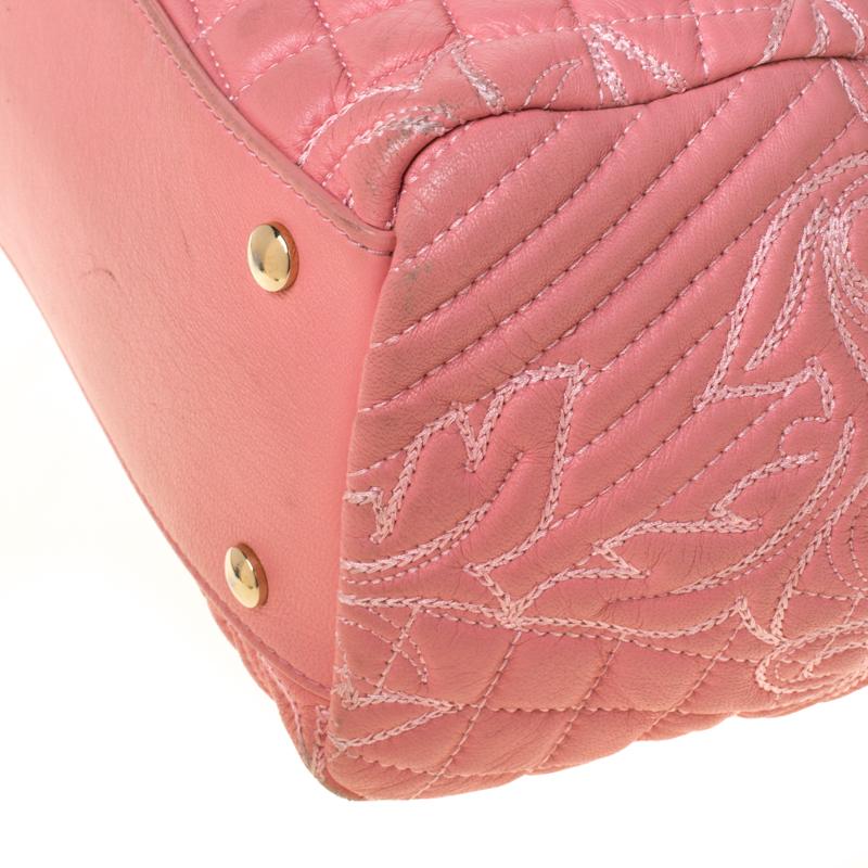 Versace Pink Leather Talia Vanitas Shoulder Bag 5