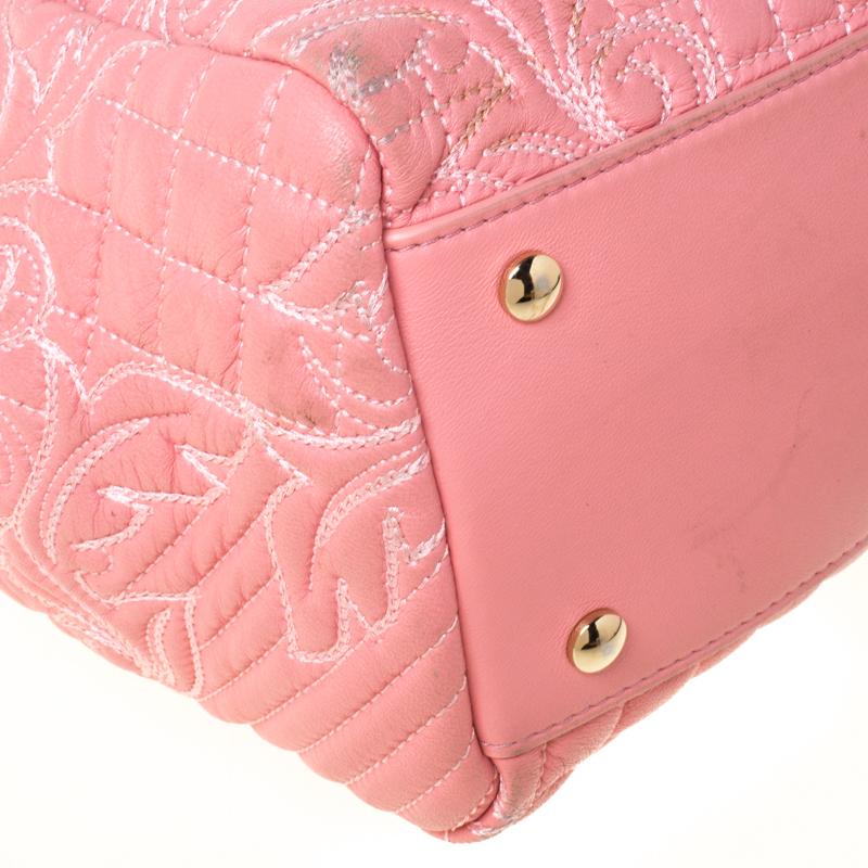 Versace Pink Leather Talia Vanitas Shoulder Bag 6