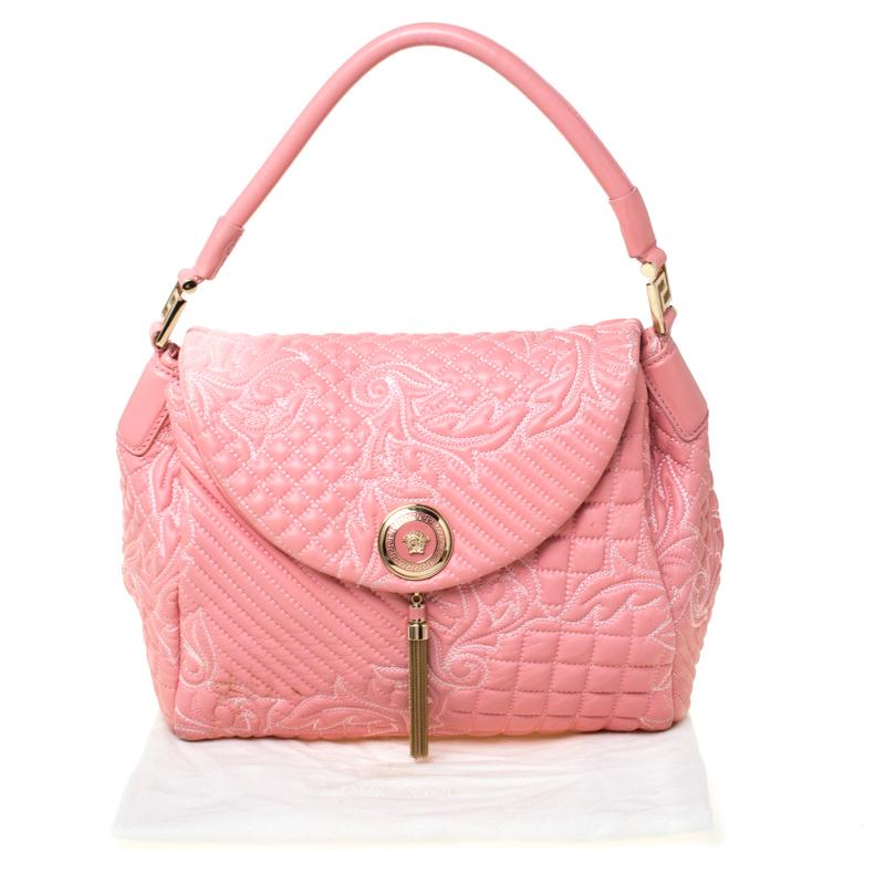 Versace Pink Leather Talia Vanitas Shoulder Bag 7