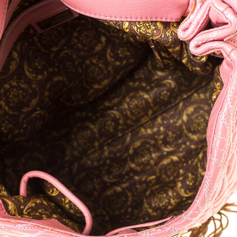 Versace Pink Leather Talia Vanitas Shoulder Bag 3