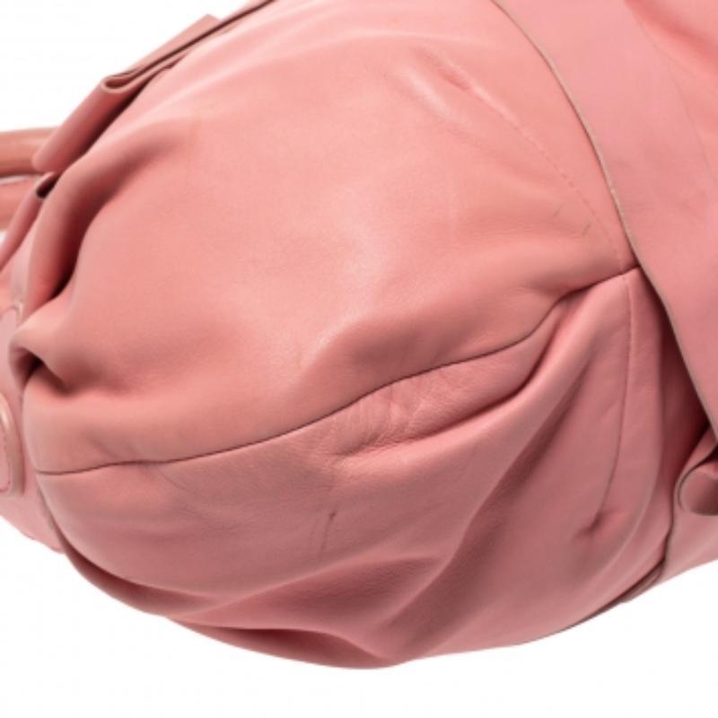 Versace, borsa in pelle rosa con fiocco Venita in vendita 1