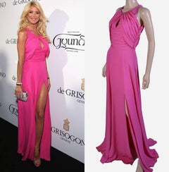 VERSACE Pink Matte Chiffon Gown 42 - 6