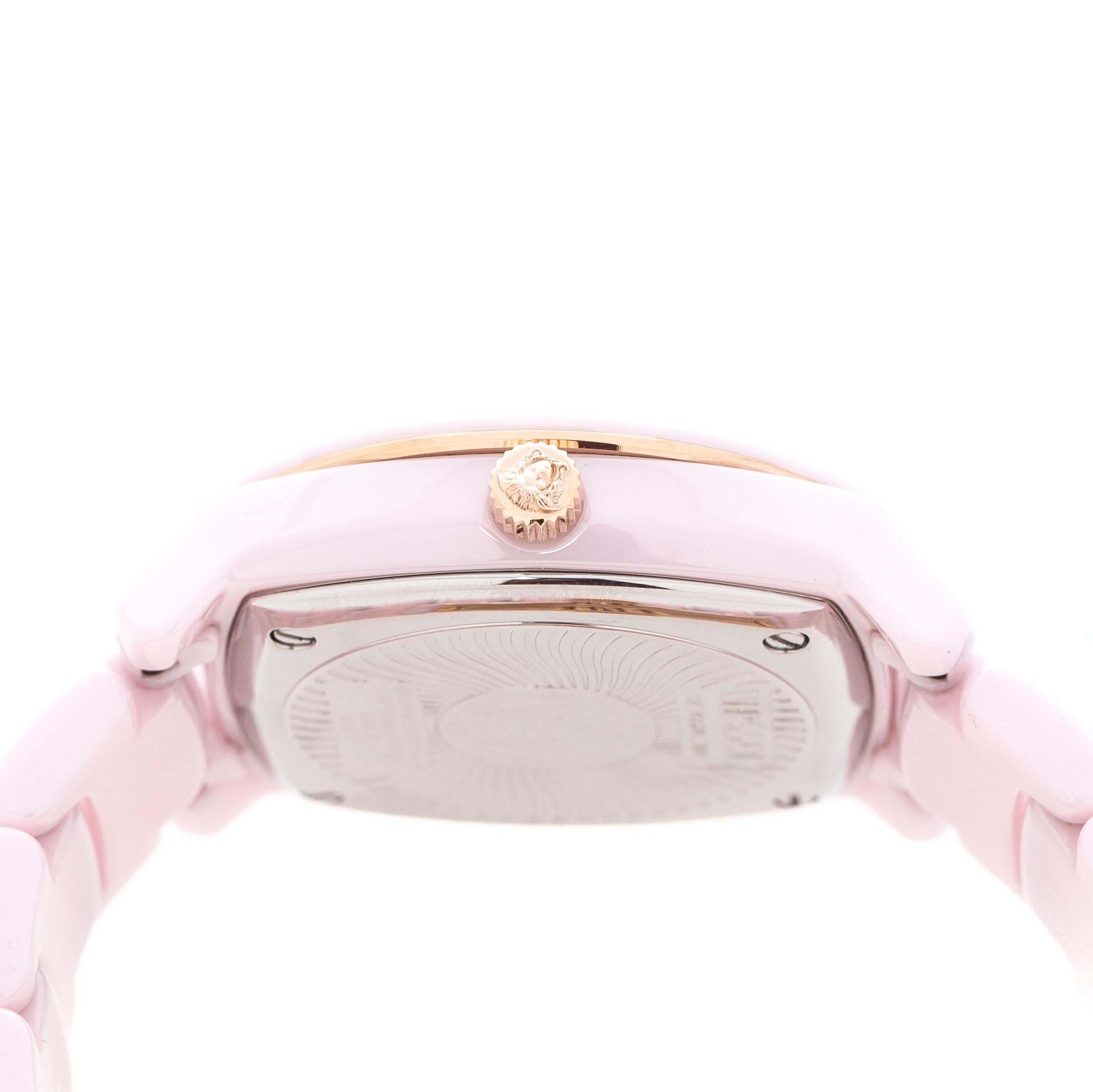 pink versace watch