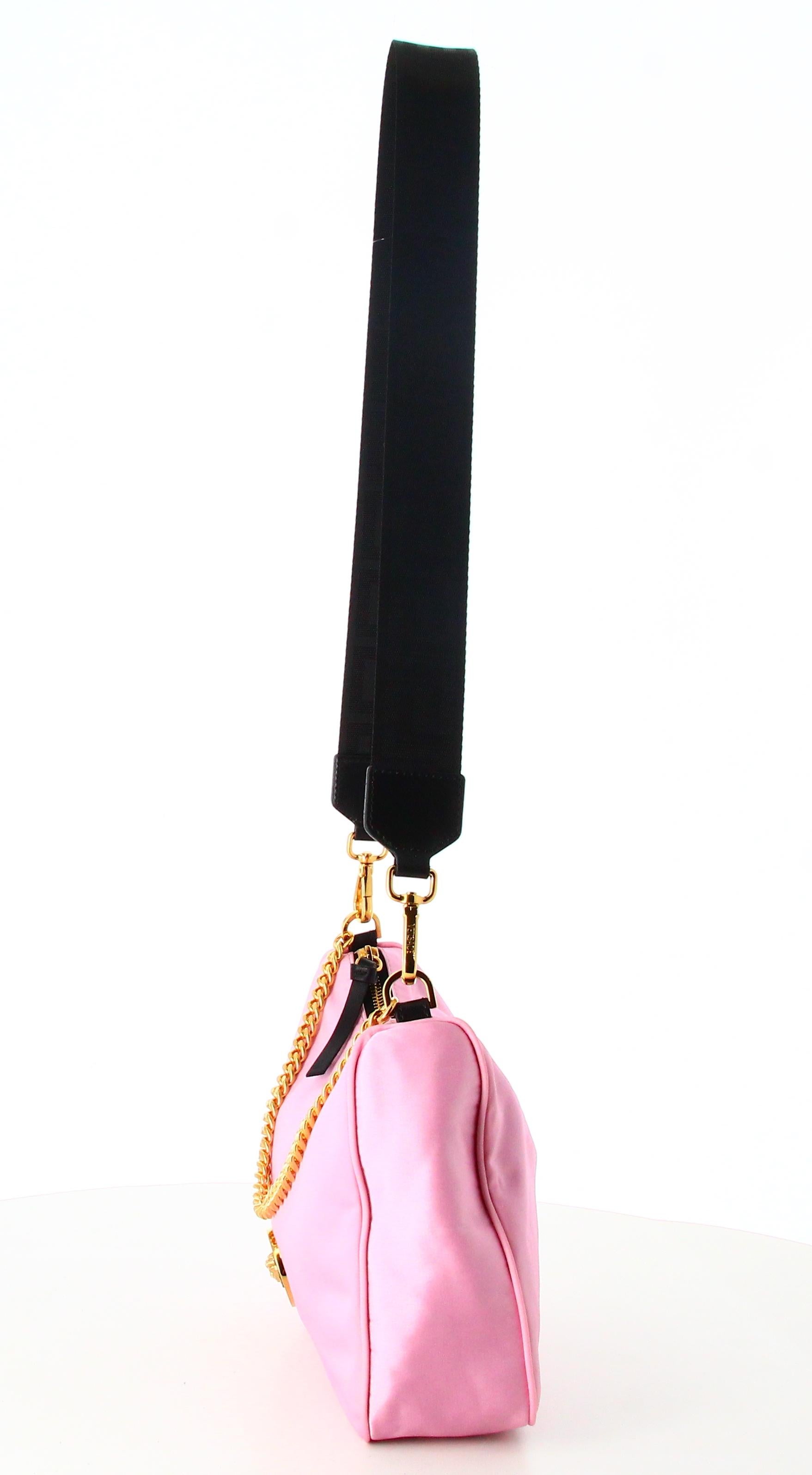 Women's Versace Pink Nylon Shoulder Bag