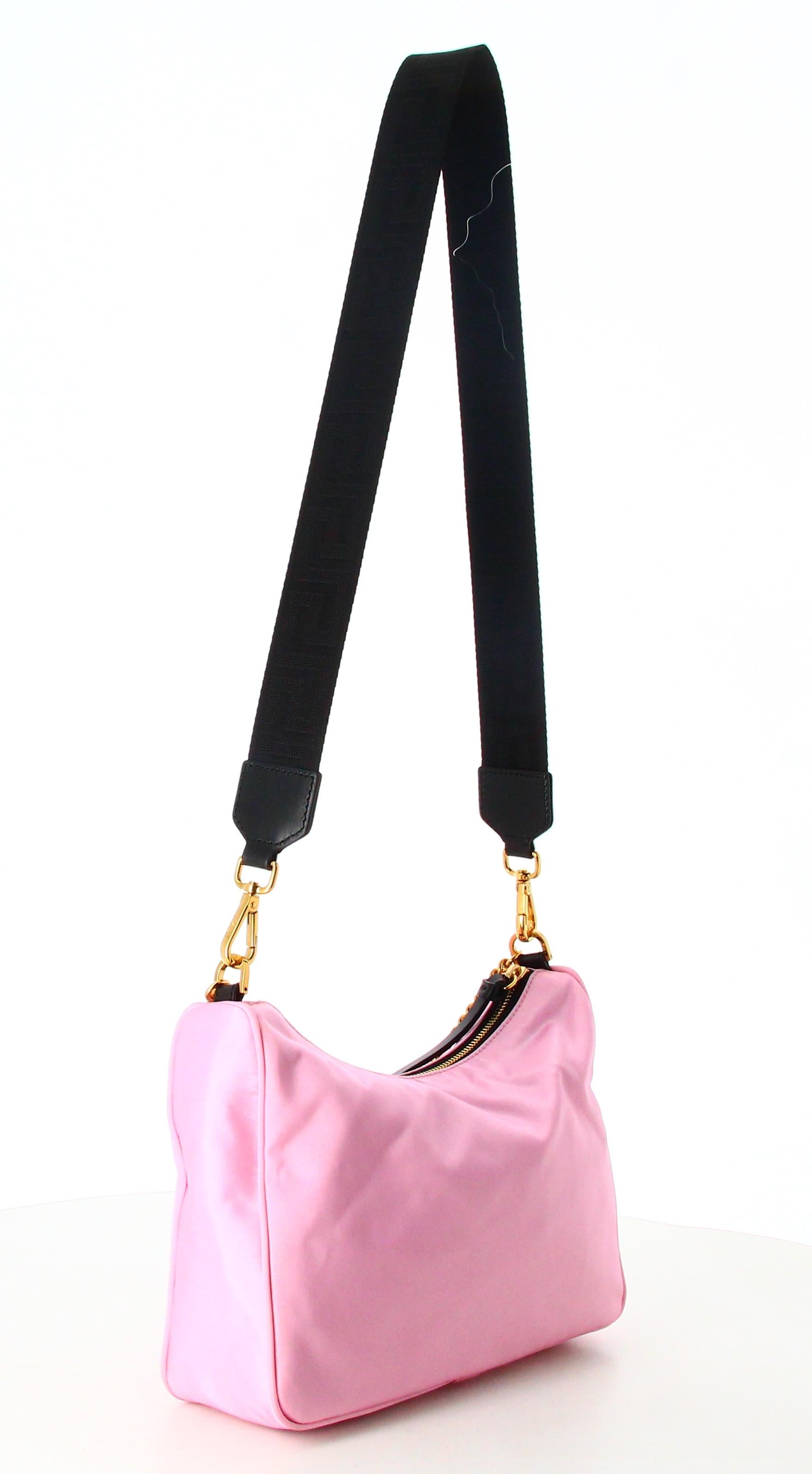 Versace Pink Nylon Shoulder Bag 1