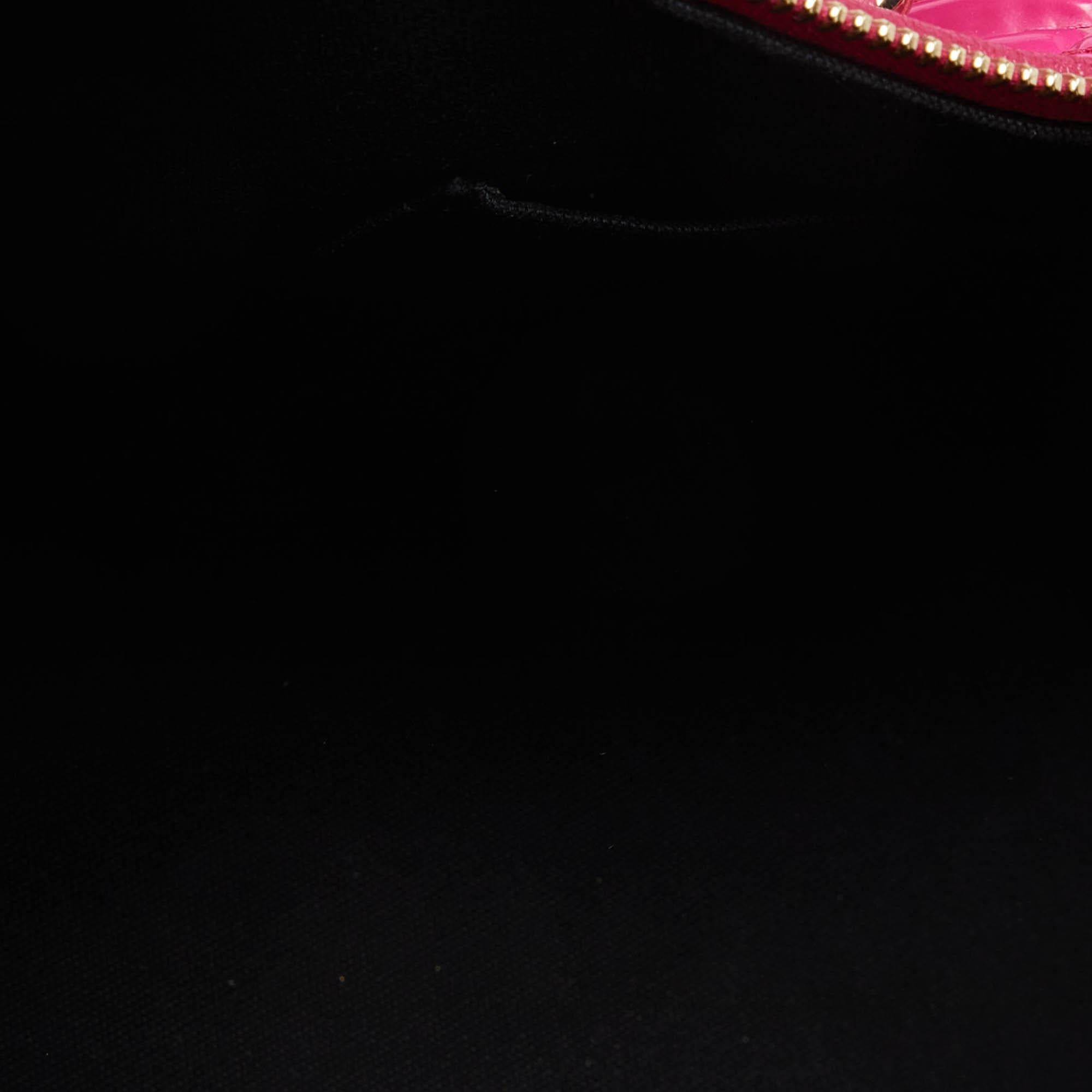 Versace Pink Patent Leather Boston Bag 3