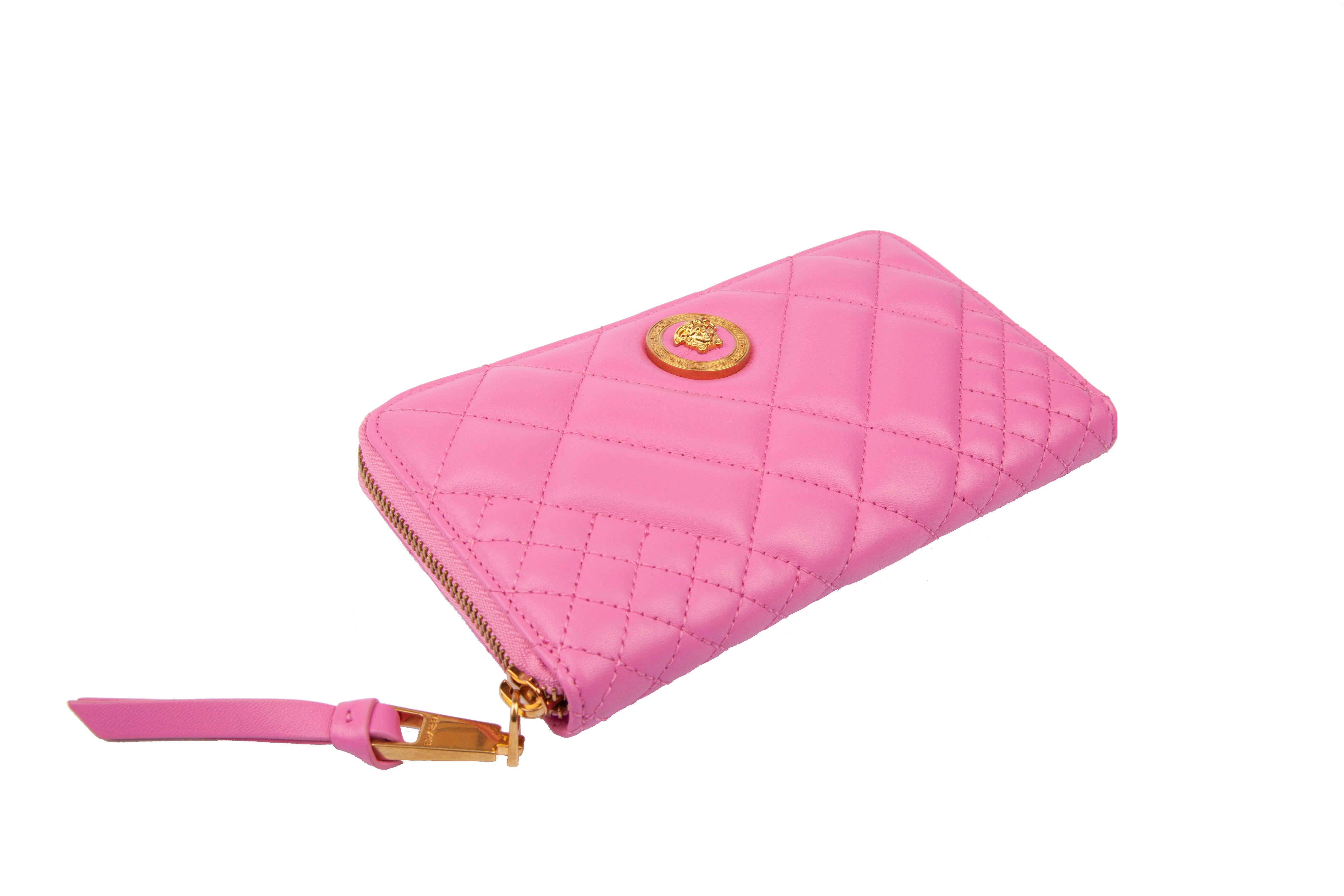 versace pink wallet