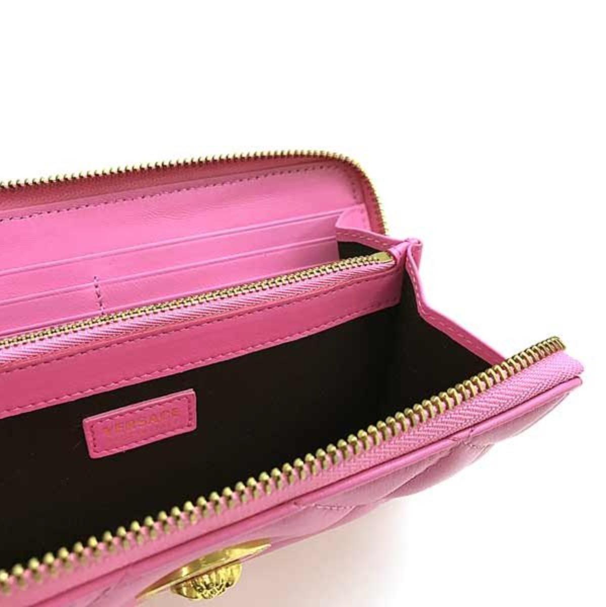 pink versace wallet