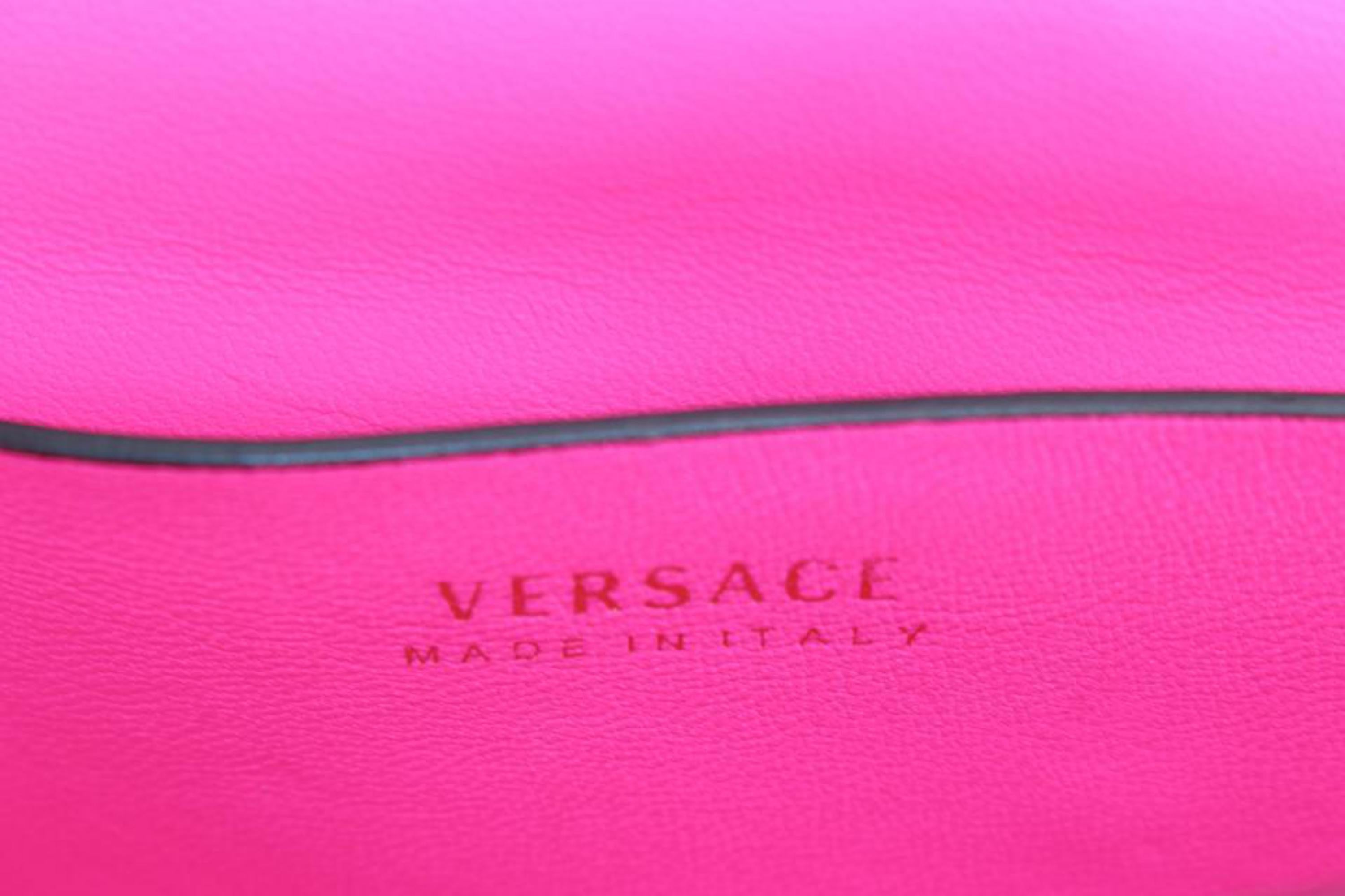 Versace Pink Quilted Leather Fuchsia Virtus Belt Bag s214ve71 2