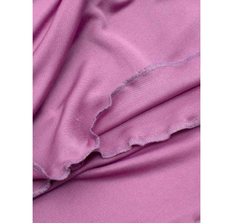 Versace Pink Satin Asymmetric Skirt For Sale 6