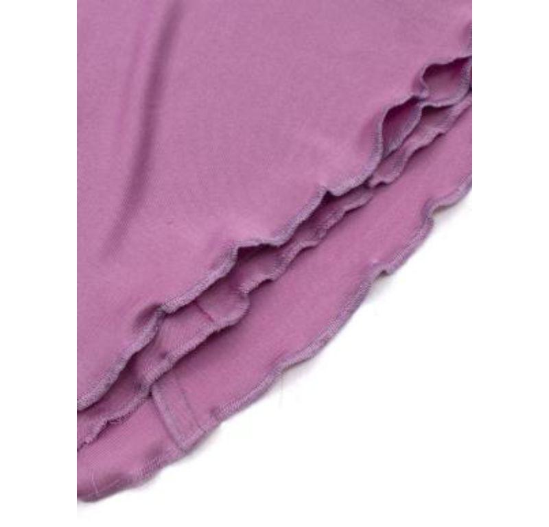Versace Pink Satin Asymmetric Skirt For Sale 2