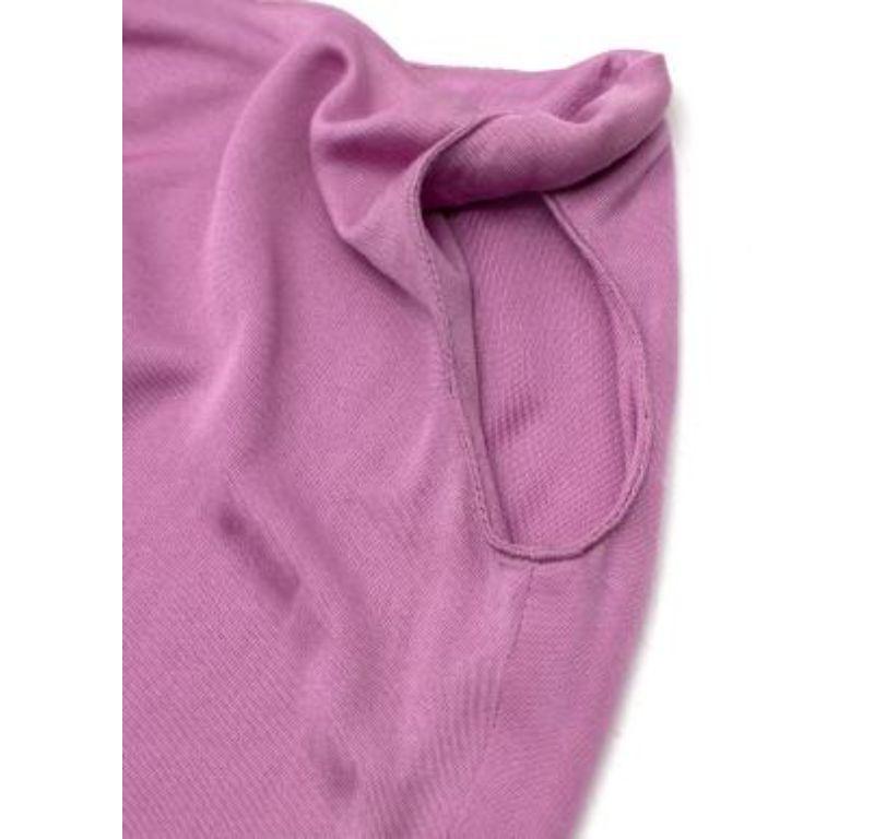 Versace Pink Satin Asymmetric Skirt For Sale 3