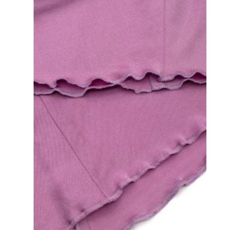 Versace Pink Satin Asymmetric Skirt For Sale 4
