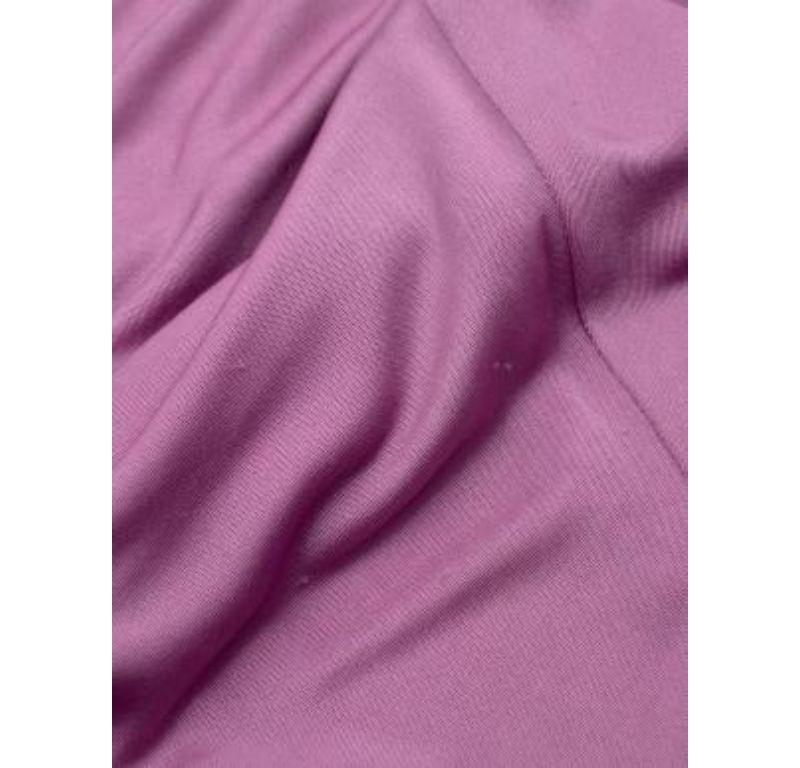 Versace Pink Satin Asymmetric Skirt For Sale 5