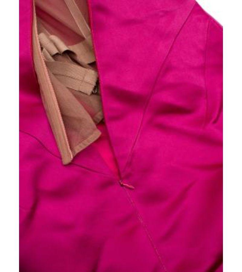 Versace Pink Silk Vintage Strapless Dress For Sale 6