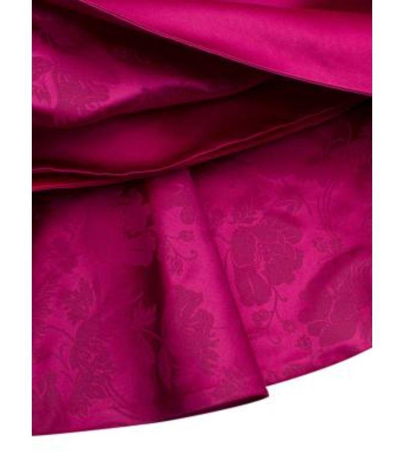 Versace Pink Silk Vintage Strapless Dress In Good Condition For Sale In London, GB