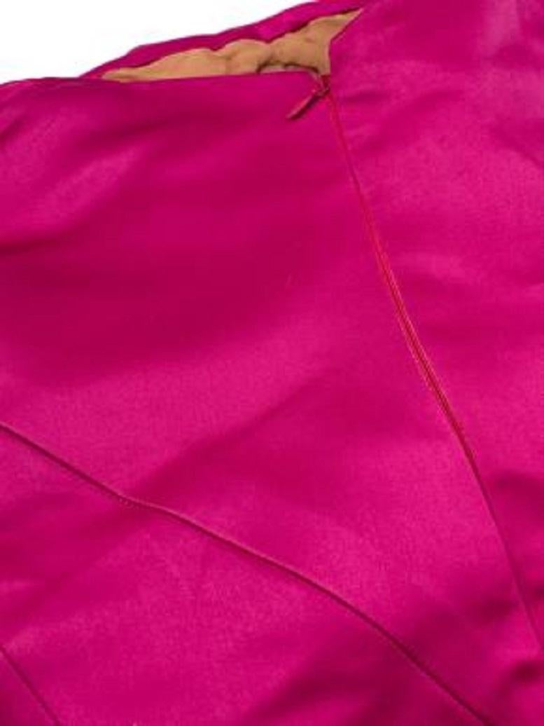 Women's Versace Pink Silk Vintage Strapless Dress For Sale