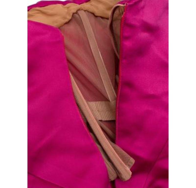 Women's Versace Pink Silk Vintage Strapless Dress For Sale