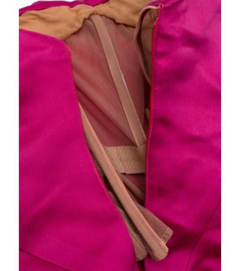 Versace Pink Silk Vintage Strapless Dress For Sale 3