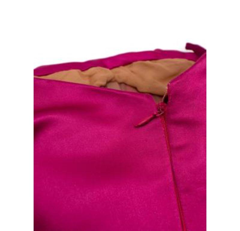 Versace Pink Silk Vintage Strapless Dress For Sale 1