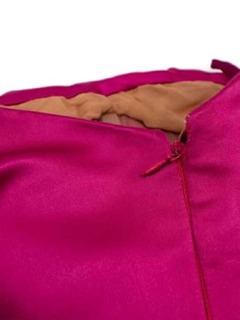 Versace Pink Silk Vintage Strapless Dress For Sale 4