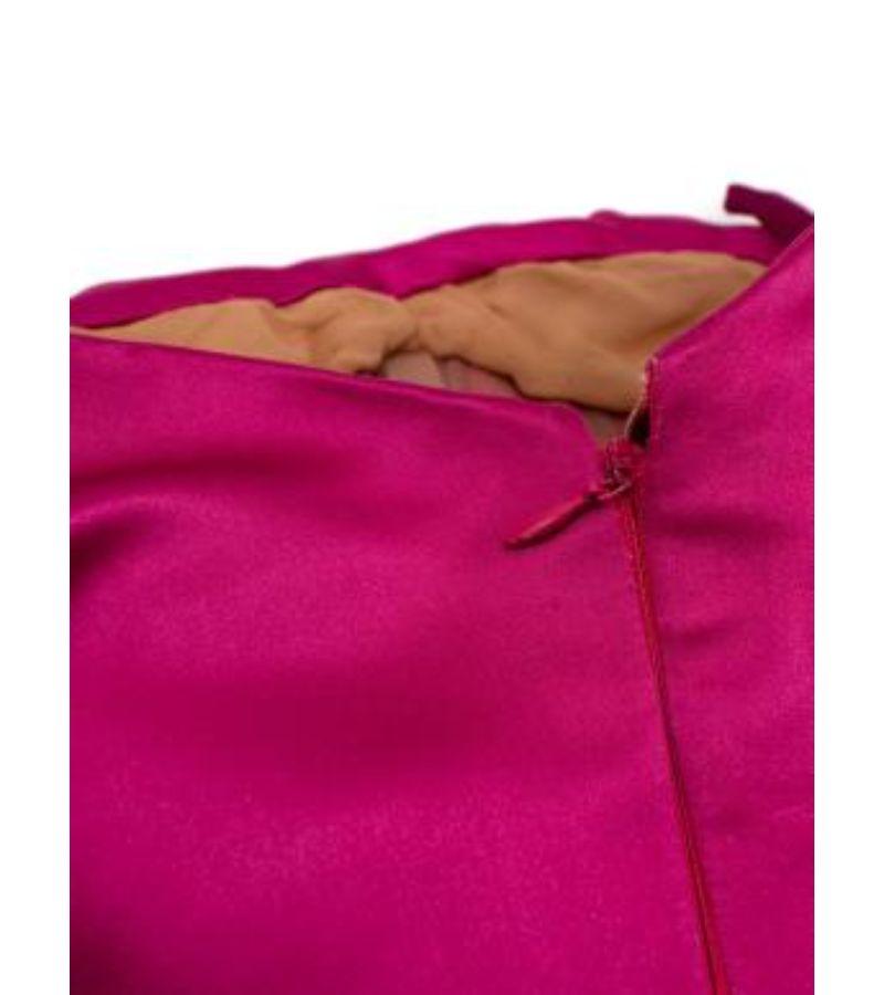 Versace Pink Silk Vintage Strapless Dress For Sale 4