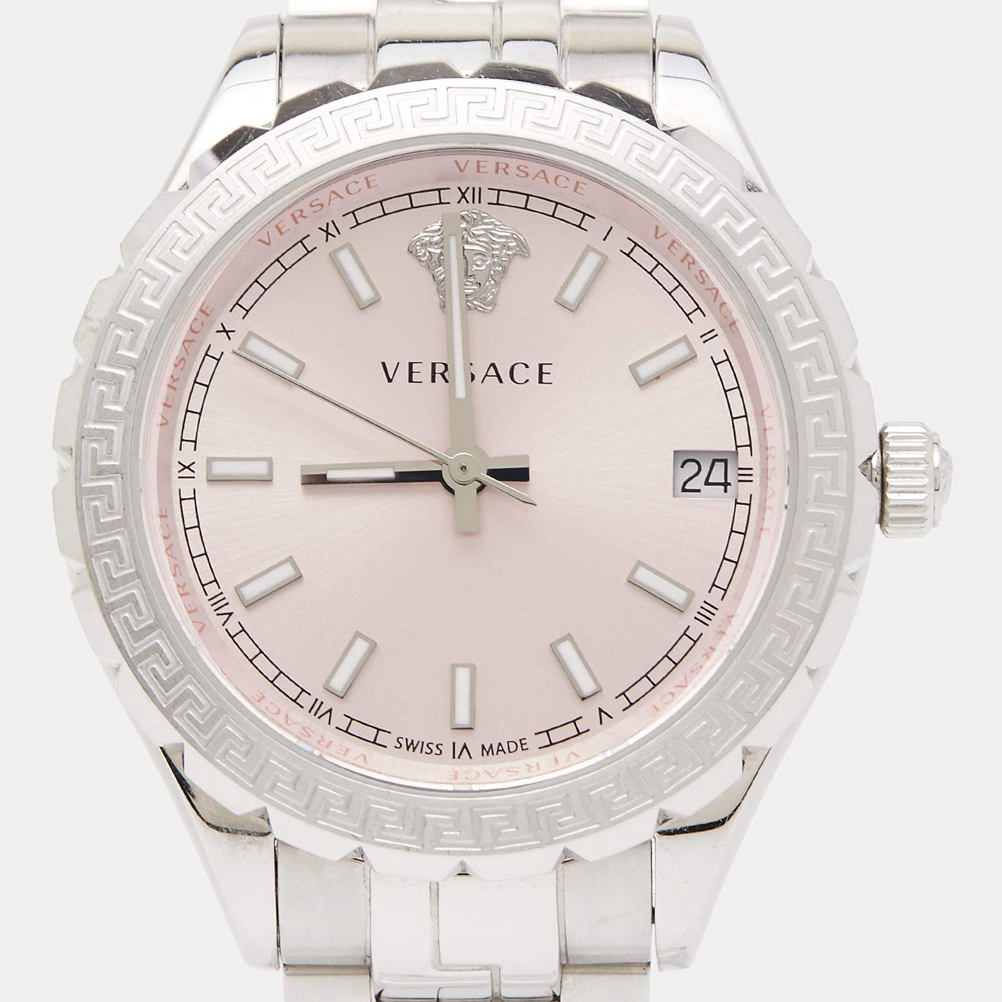 Versace Pink Stainless Steel Hellenyium V12010015 Women's Wristwatch 35 mm 1