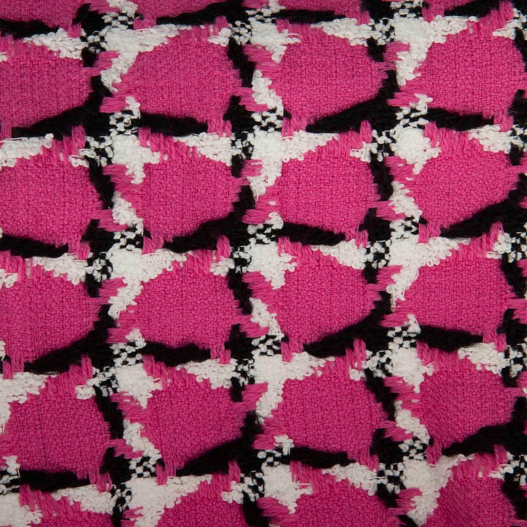 Women's Versace Pink Tweed A-Line Mini Skirt Size S For Sale