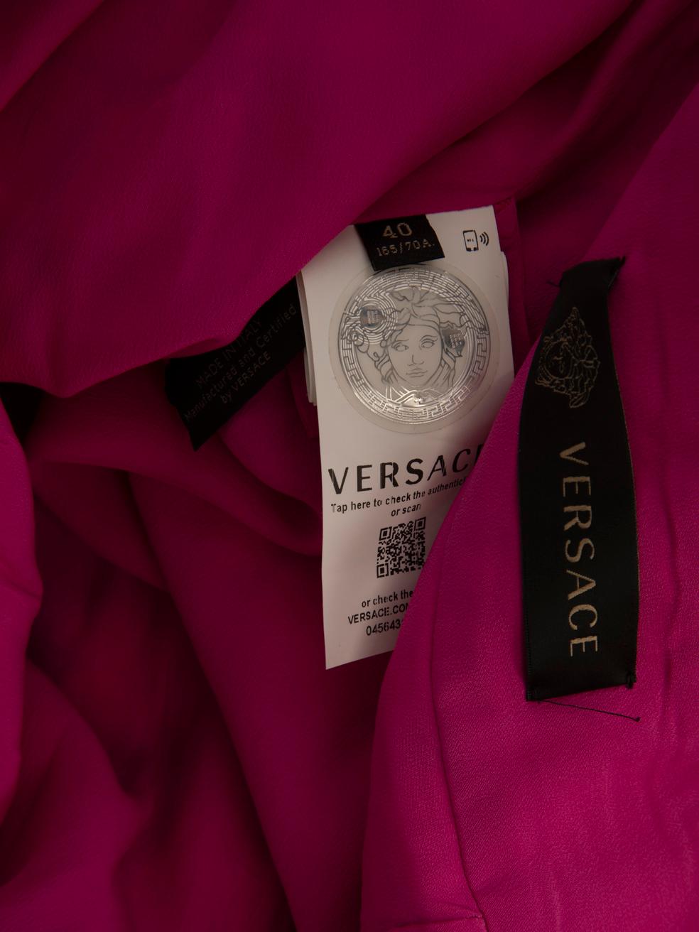 Versace Pink Tweed A-Line Mini Skirt Size S For Sale 1