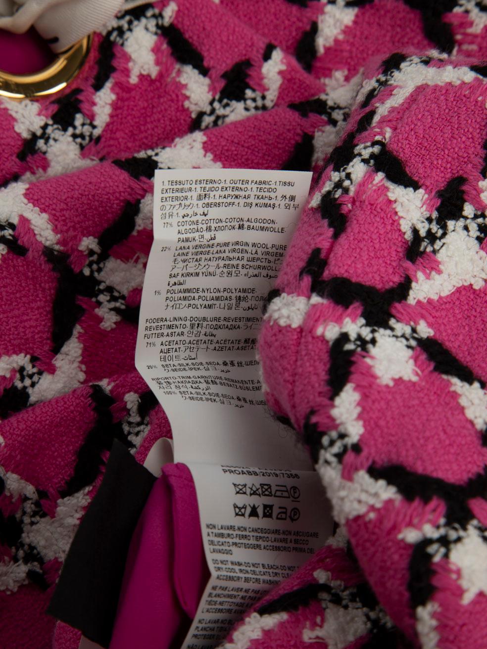 Versace Pink Tweed A-Line Mini Skirt Size S For Sale 2