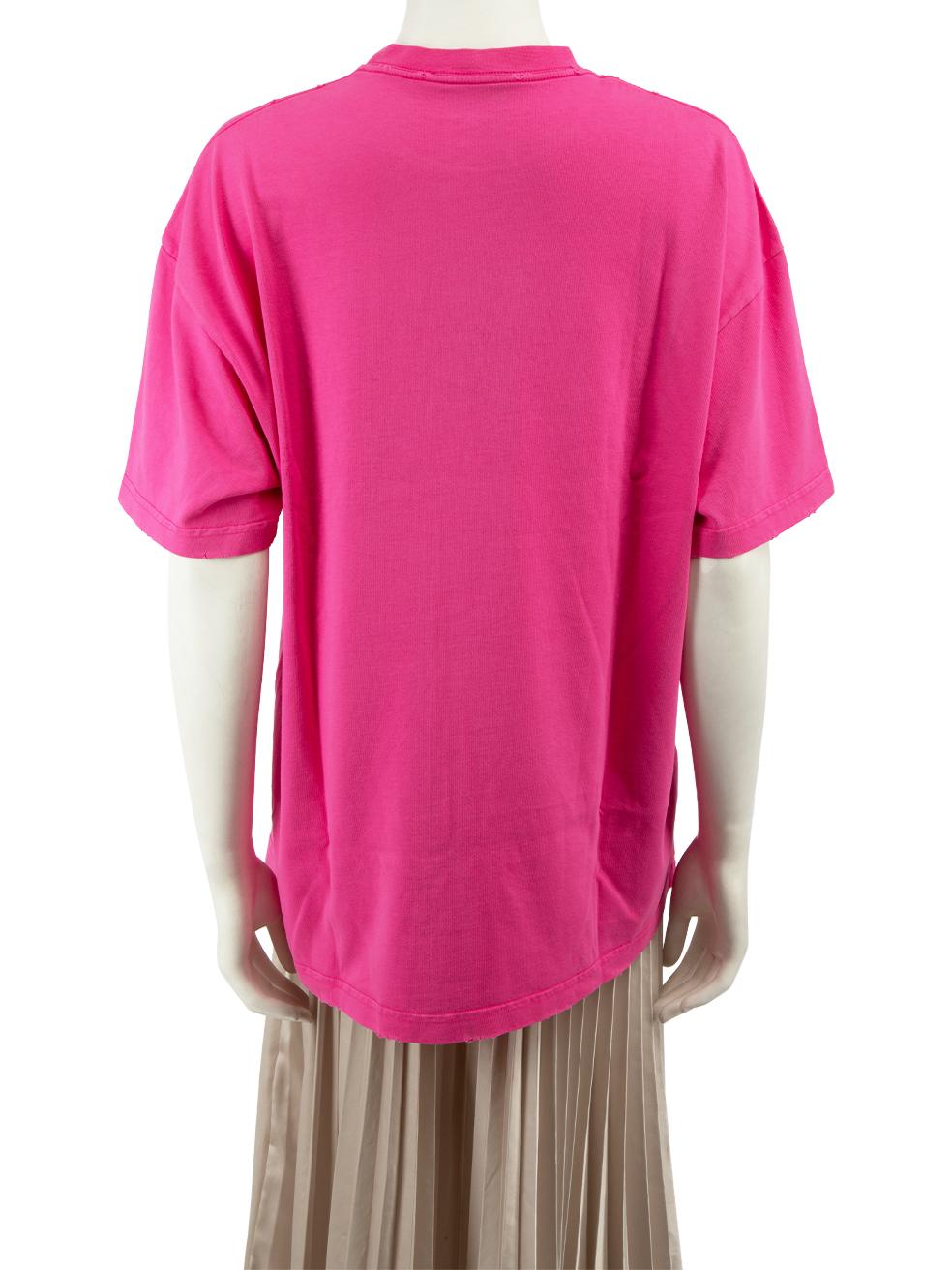 Versace Pink Vintage Wash Effect Logo T-Shirt Size XS In New Condition For Sale In London, GB