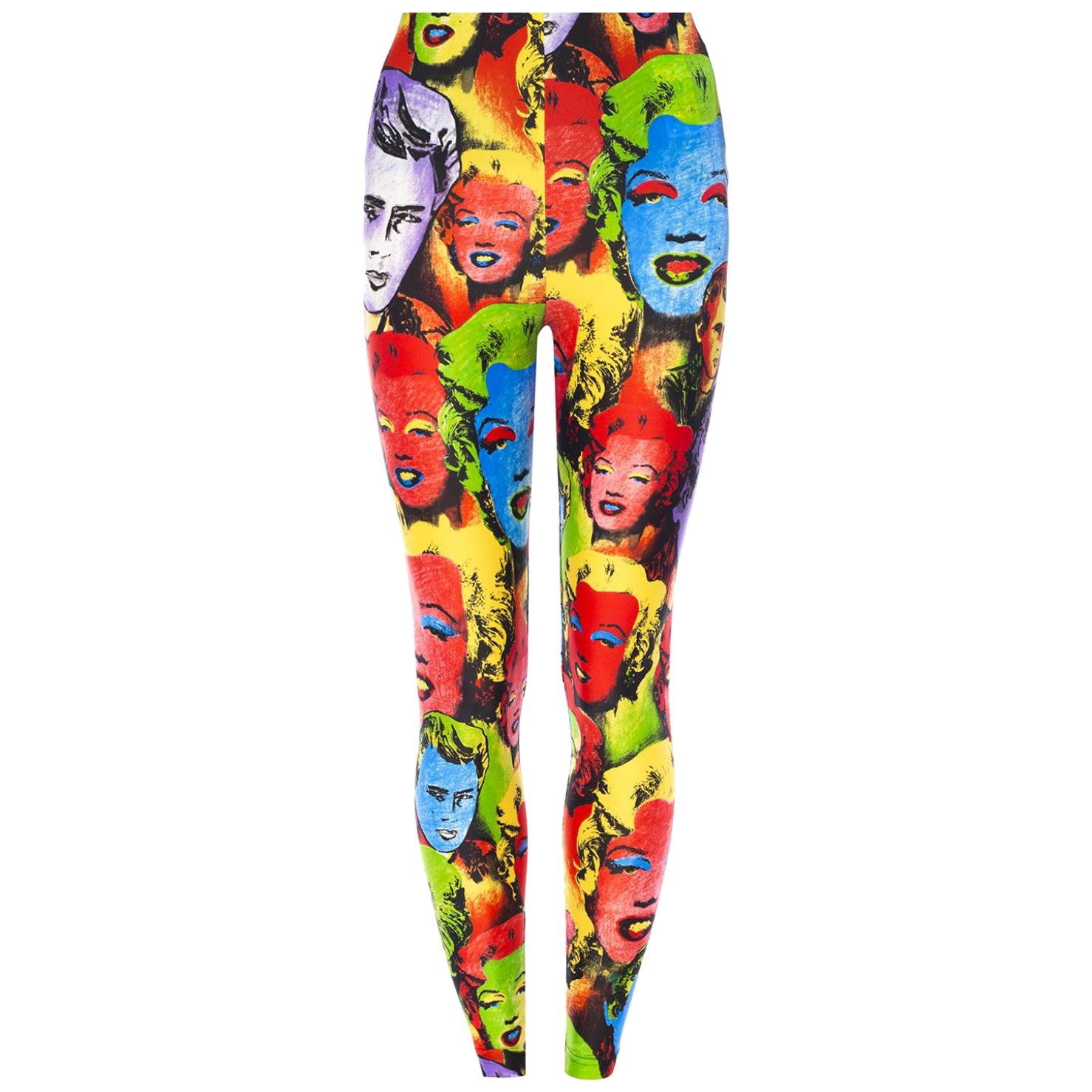 Versace Pop Art Leggings  2018 Tribute To Spring / Summer 1991 NWT Sz 40 For Sale