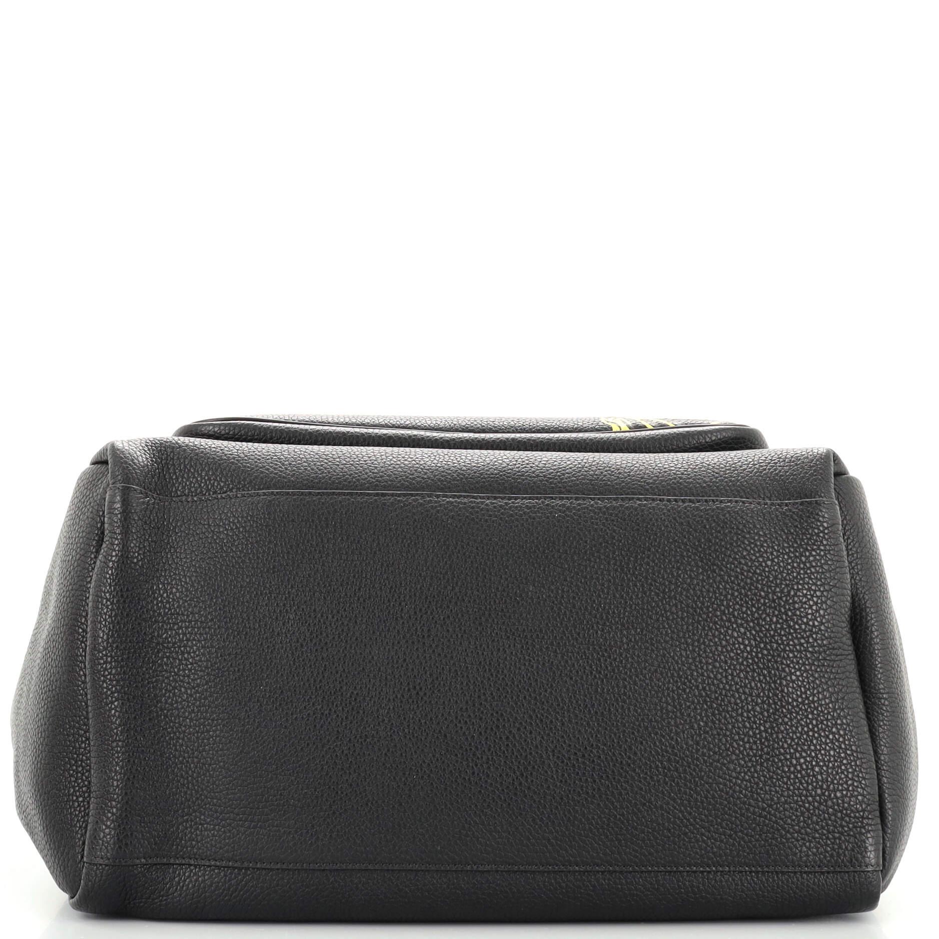 Black Versace Pop Medusa Convertible Travel Bag Leather Large