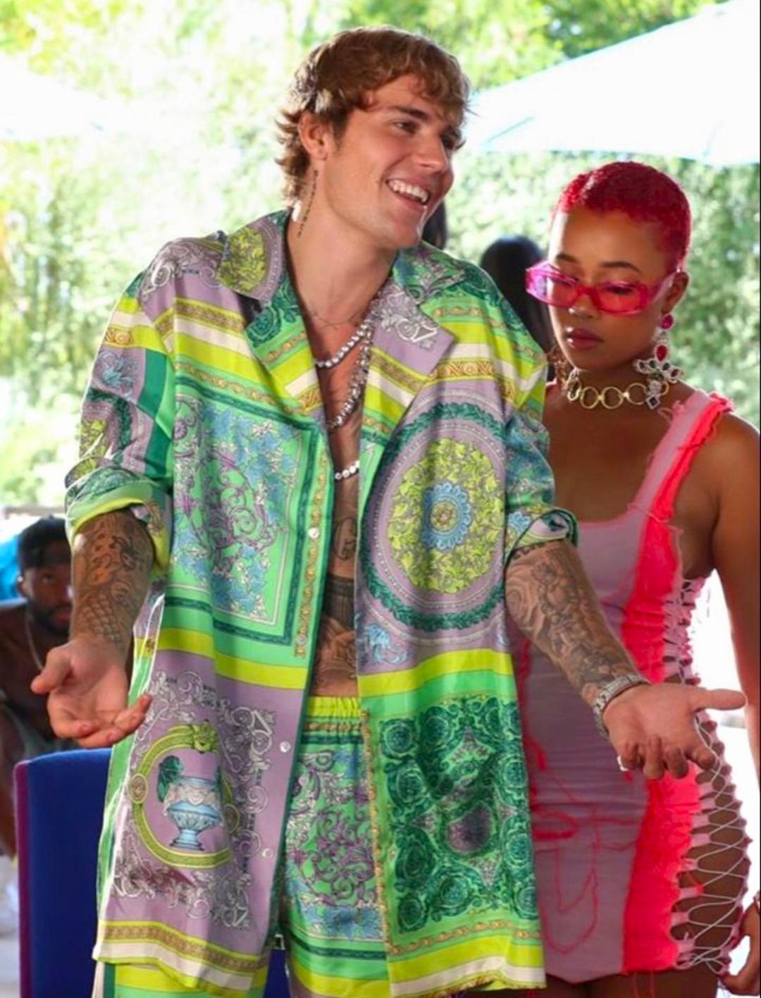 justin bieber versace pajamas