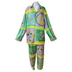 Versace Popstar Silk Pajamas Lounge Men’s Set Resort 2021