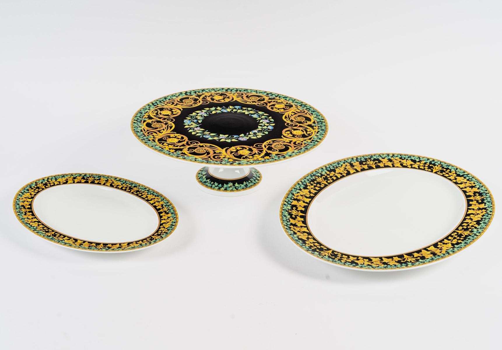 Versace - Servizio da tavola in porcellana Oro Edera 19 Pezzi in vendita 2