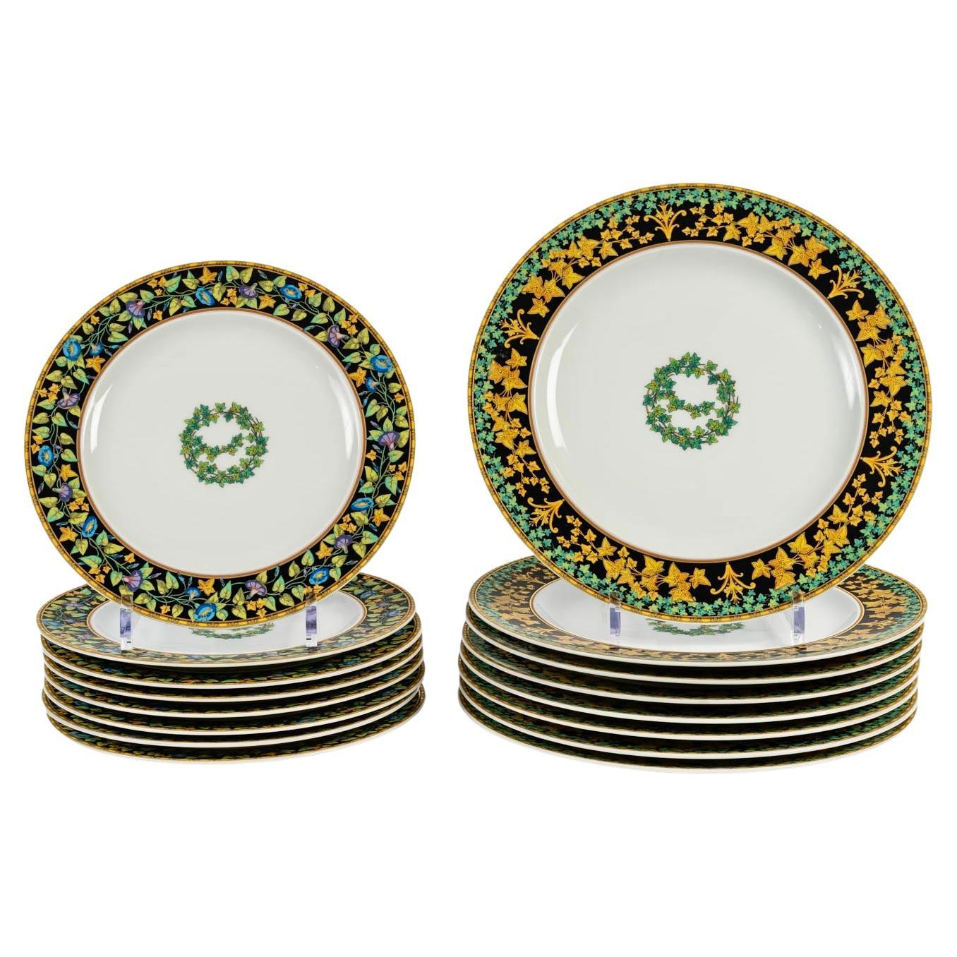 Versace - Servizio da tavola in porcellana Oro Edera 19 Pezzi