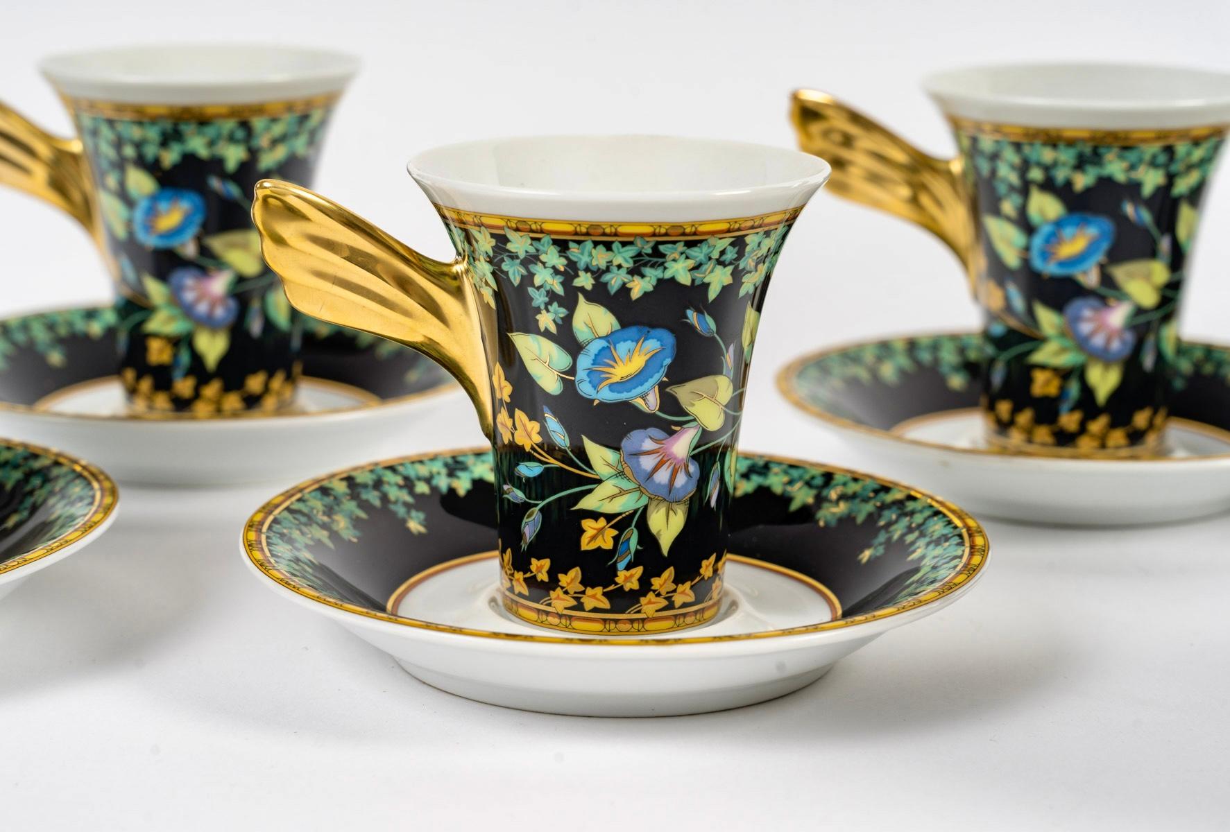 Art Déco Versace - Servizio da tavola in porcellana per tè e caffè Oro Edera in vendita