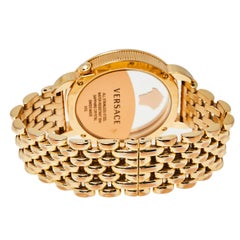 Versace Purple Gold Plated Stainless Steel Krios 93Q Women's Wristwatch 38 mm