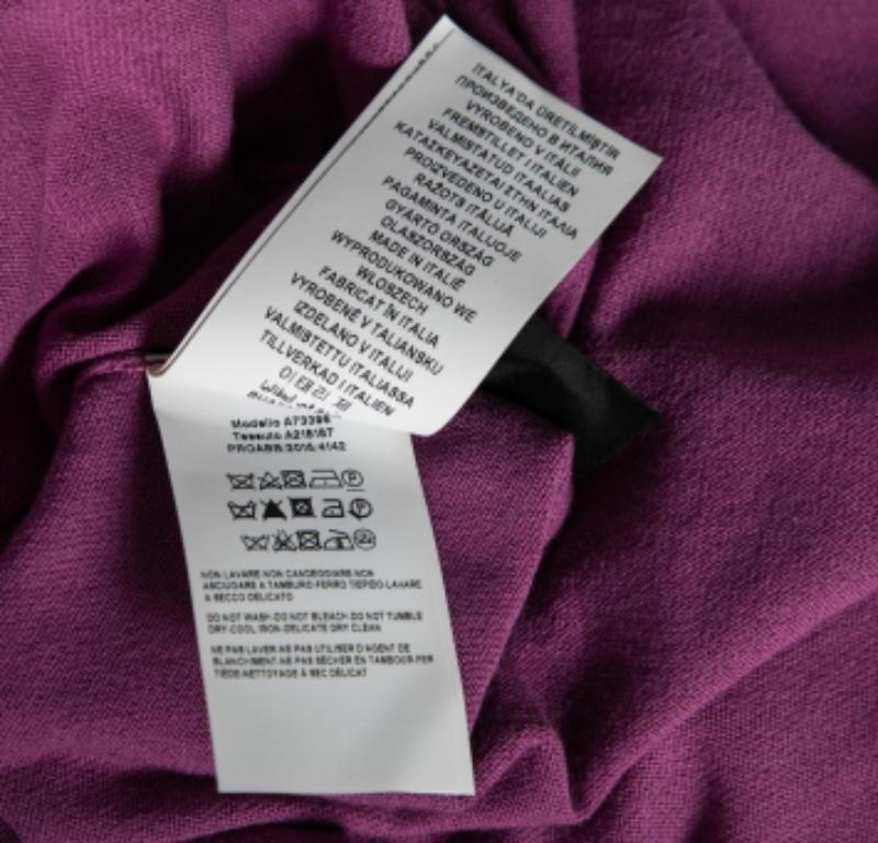 Versace Purple Knit Greca Detailed Long Sleeve Sweater XL For Sale 1