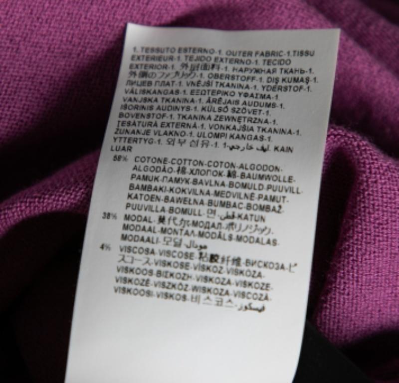 Versace Purple Knit Greca Detailed Long Sleeve Sweater XL For Sale 3