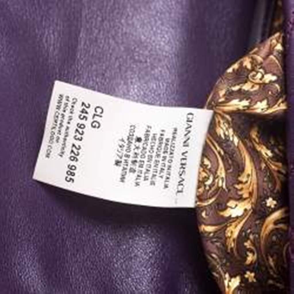 Versace Purple Leather Studded Tassel Vanitas Medea Shoulder Bag 4