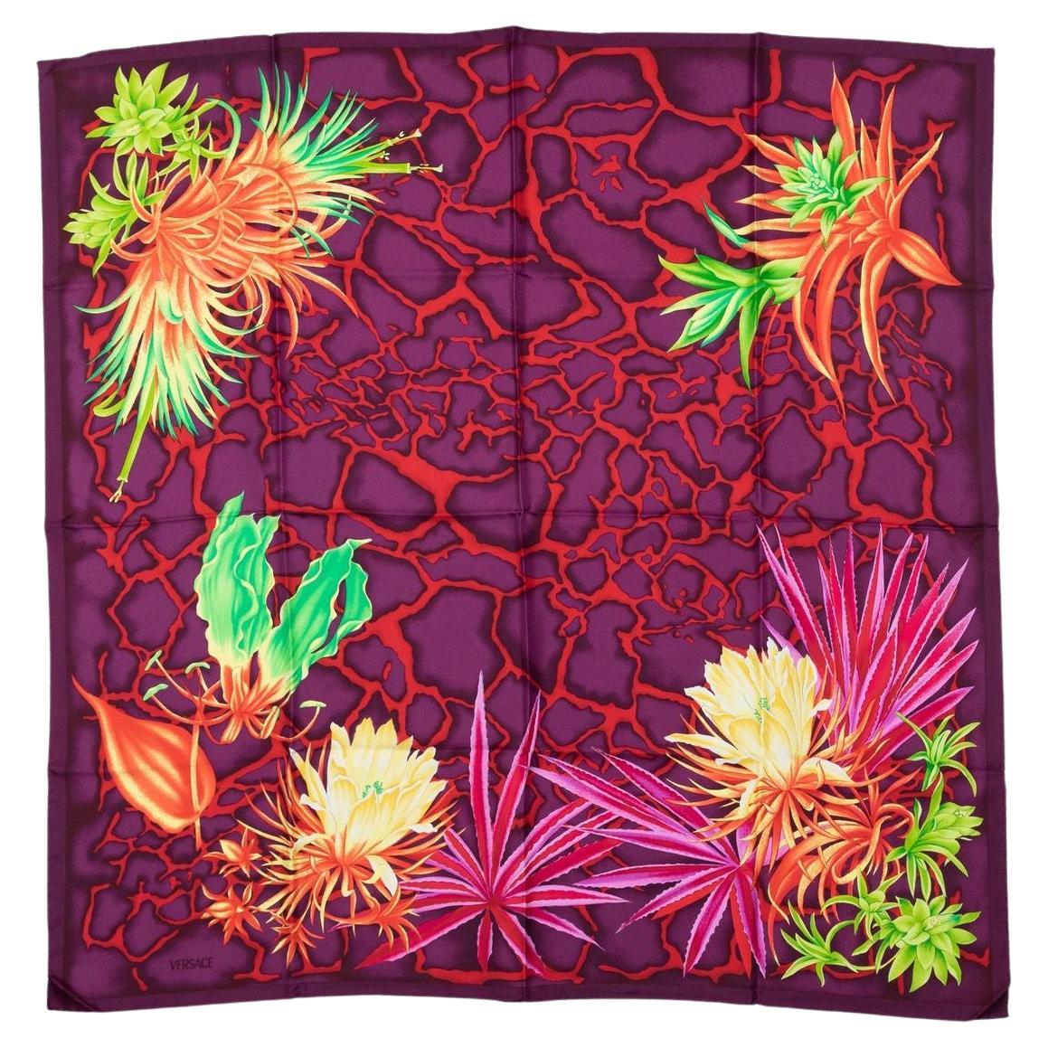 VERSACE Purple and Black Wool Medusa Scarf at 1stDibs versace purple